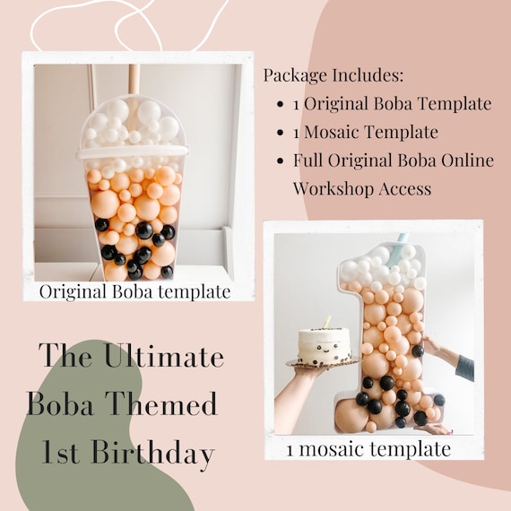 First Boba Party Package Boba Party Ideas Bubble Tea Party Etsy