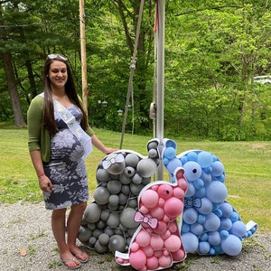 Elephant baby shower decorations, elephant balloon garland, baby shower elephant decorations, balloon mosaic, pink elephant baby shower