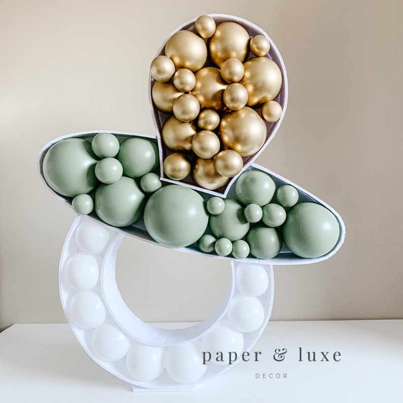Pacifier Balloon Template Baby Shower Decorations Baby Etsy