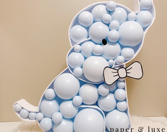 Elephant baby shower theme boy, elephant baby shower theme boy decoration diy, balloon mosaic, baby shower ideas, baby shower decorations