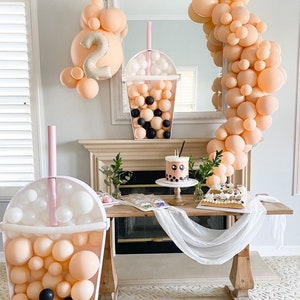 DIY boba balloon workshop, boba party ideas, bubble tea party ideas, diy boba party, boba balloons, bubble tea kit, boba tea, boba milk tea