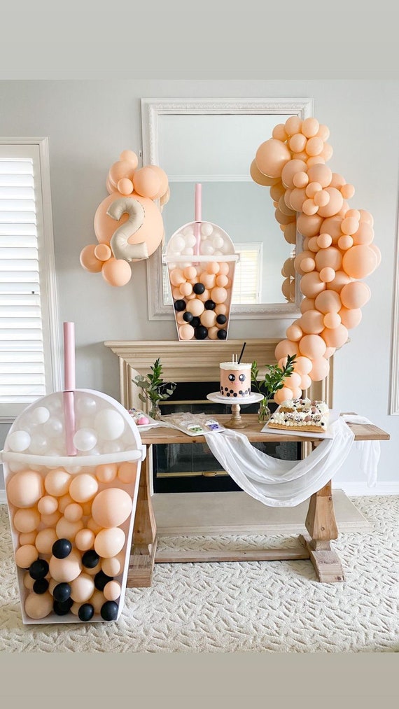 DIY Boba Balloon Boba Party Ideas Bubble Tea Party Etsy