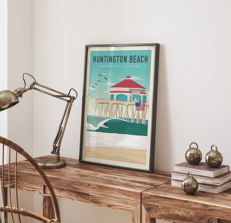 California Ocean Art in farmhouse office