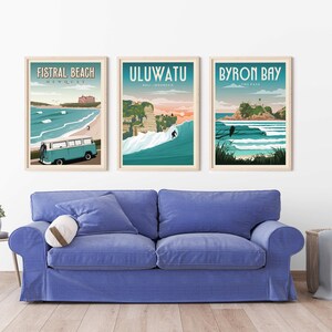 Surf Poster Sets, Set of prints, Set of 3 prints, Surf Prints, Surf Artwork