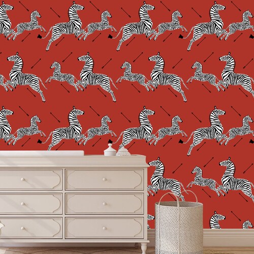 Zebra Print Wallpaper Black Self Adhesive Fabric Etsy