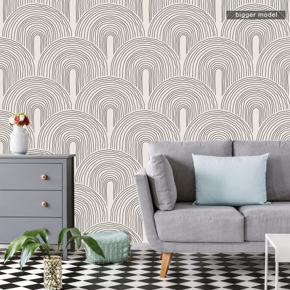 Entry Minimalist Abstract Peel and Stick Wallpaper Removable | Etsy