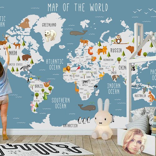 Childrens Removable Wallpaper N243 Removable PrePasted Temporary Stick On Wallpaper Childrens