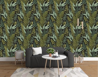 Botanical Greenery Peel and Stick Wallpaper Fern Wallpaper - Etsy Ireland