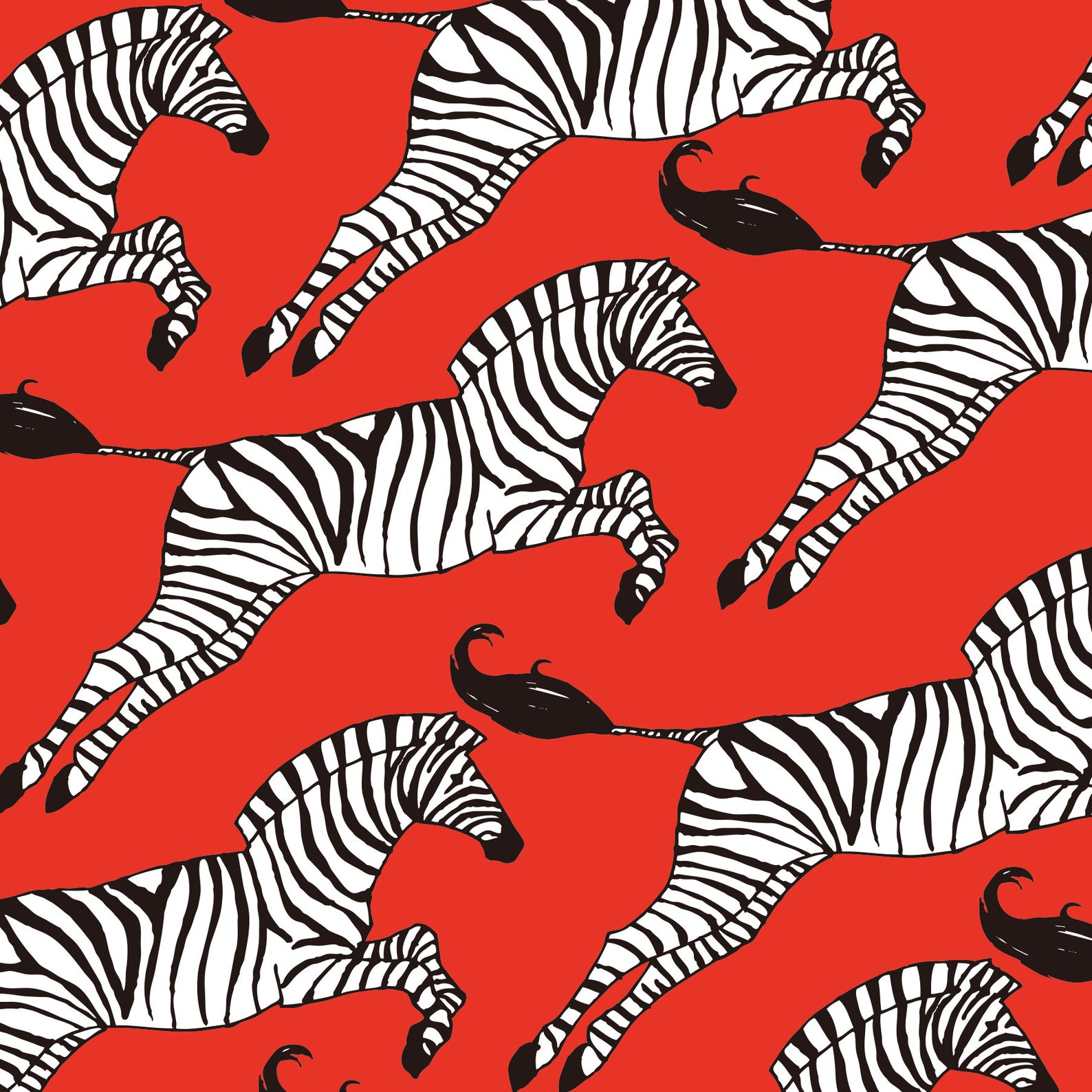 Red Zebra Wallpaper Removable Wallpaper Self Adhesive Zebra Etsy
