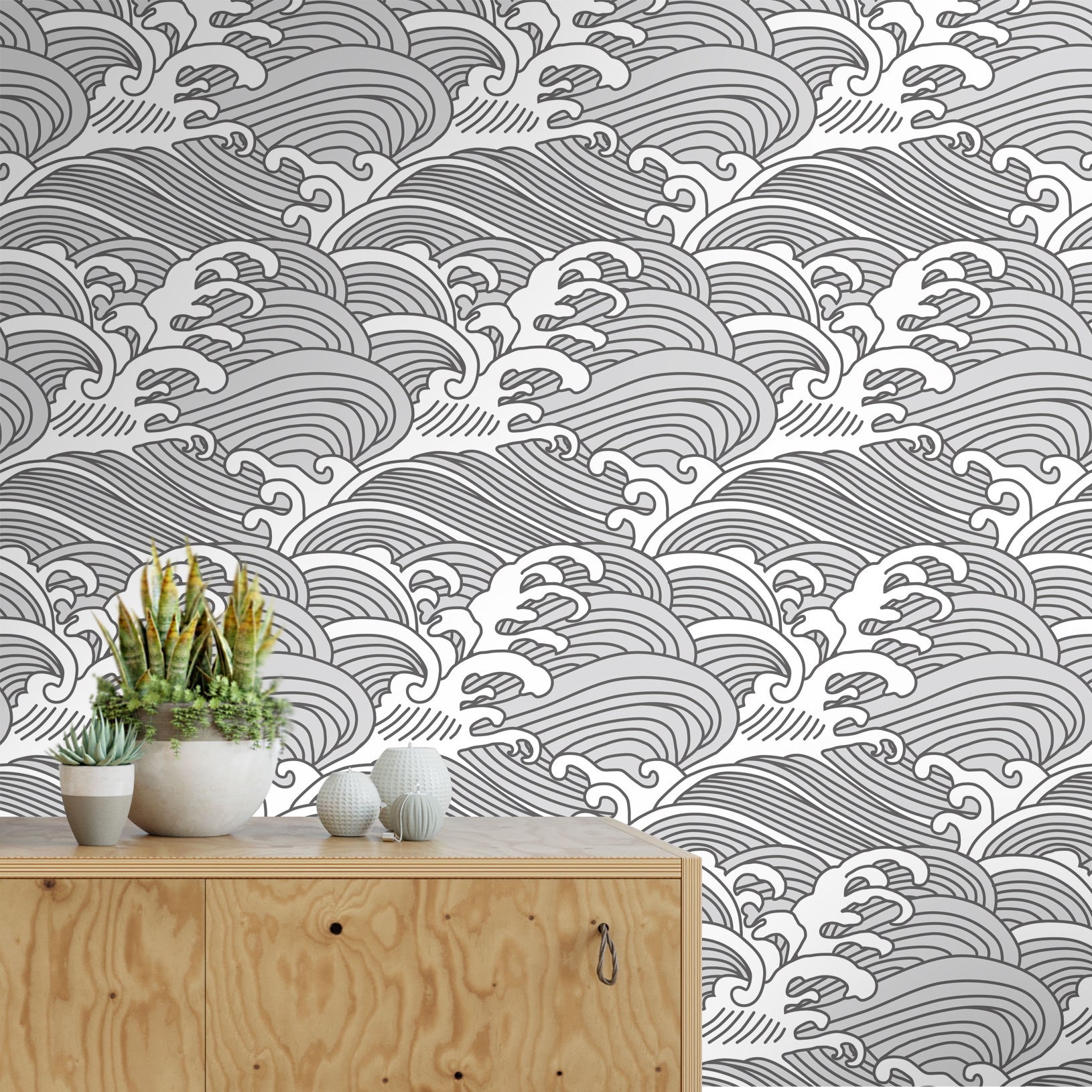 Bombora Wall Mural Removable Wallpaper Self Adhesive Blue Etsy UK