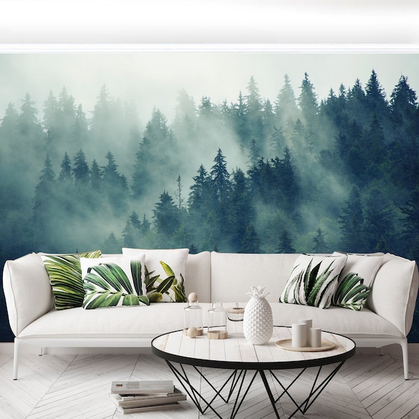 Forest Scene Wall Mural Etsy