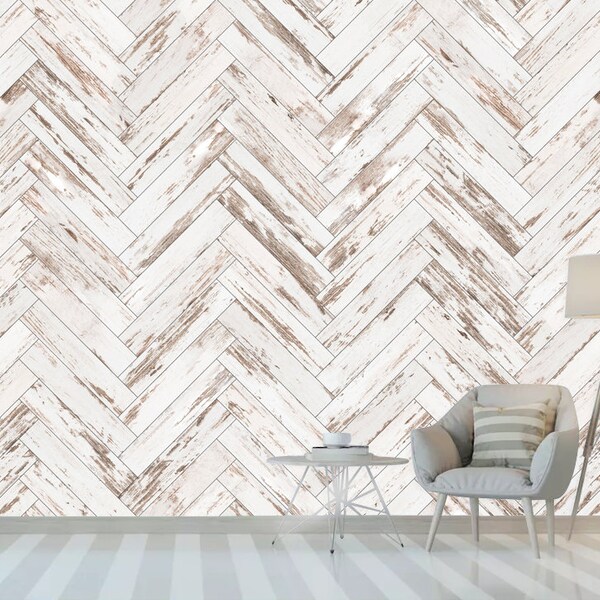 Herringbone Peel and Stick Wallpaper - Etsy