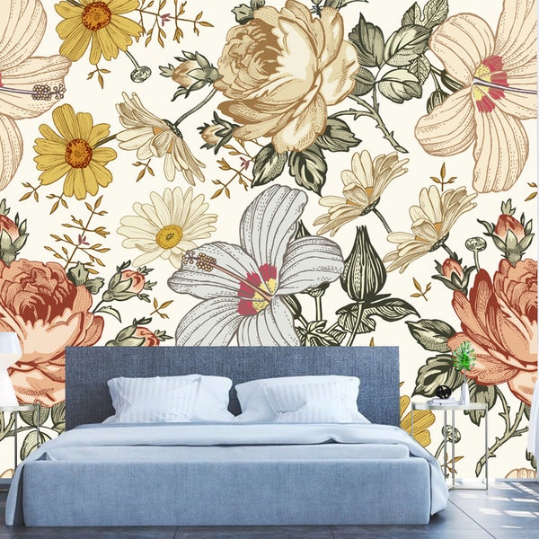 Removable Wallpaper Pink Etsy