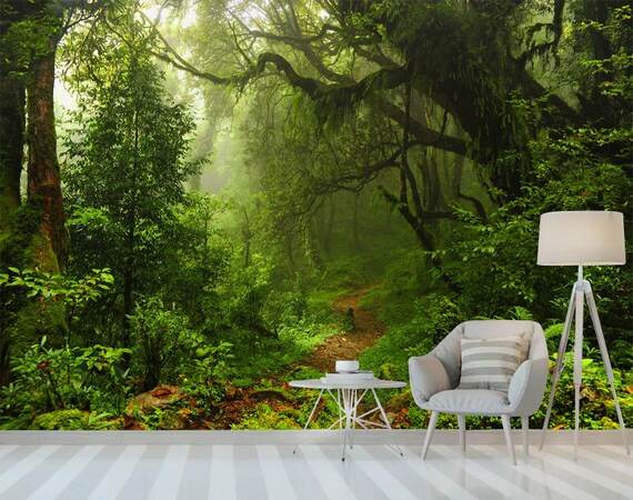 Forest wall mural deals