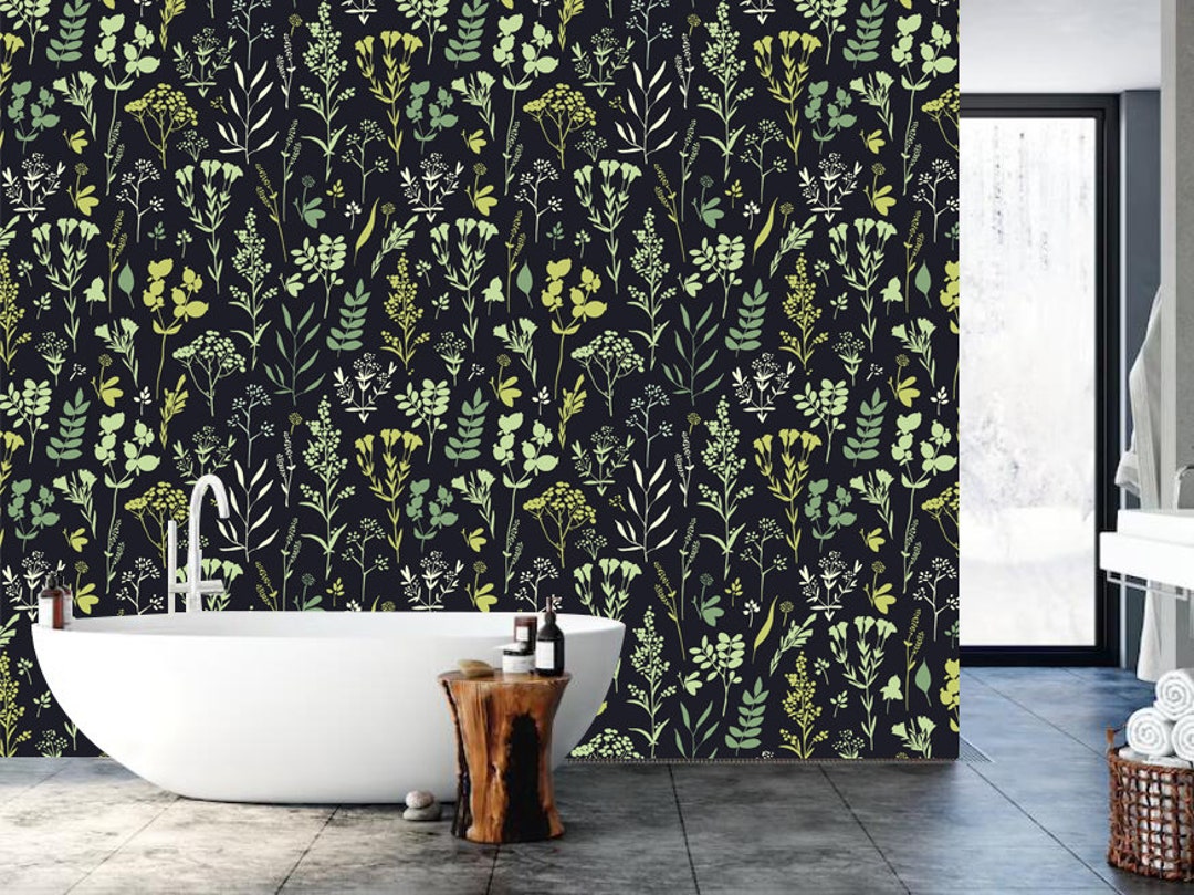 Peel and Stick Wallpaper Bathroom Wallpaper Removable Wallpaper Self ...