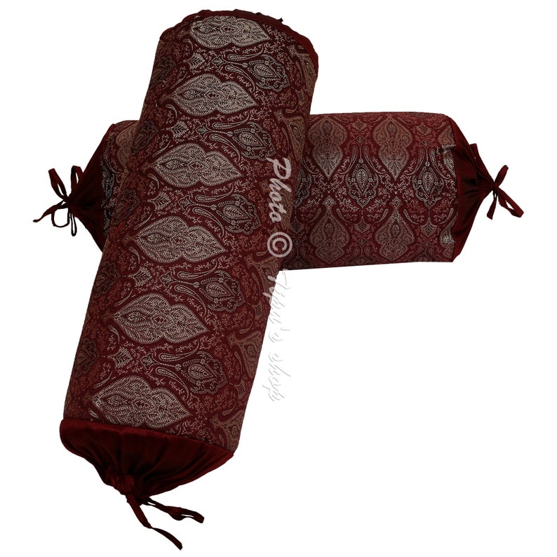 Indian Cylindrical Tube Pillow Bolster Pillow Covers Brocade Etsy UK