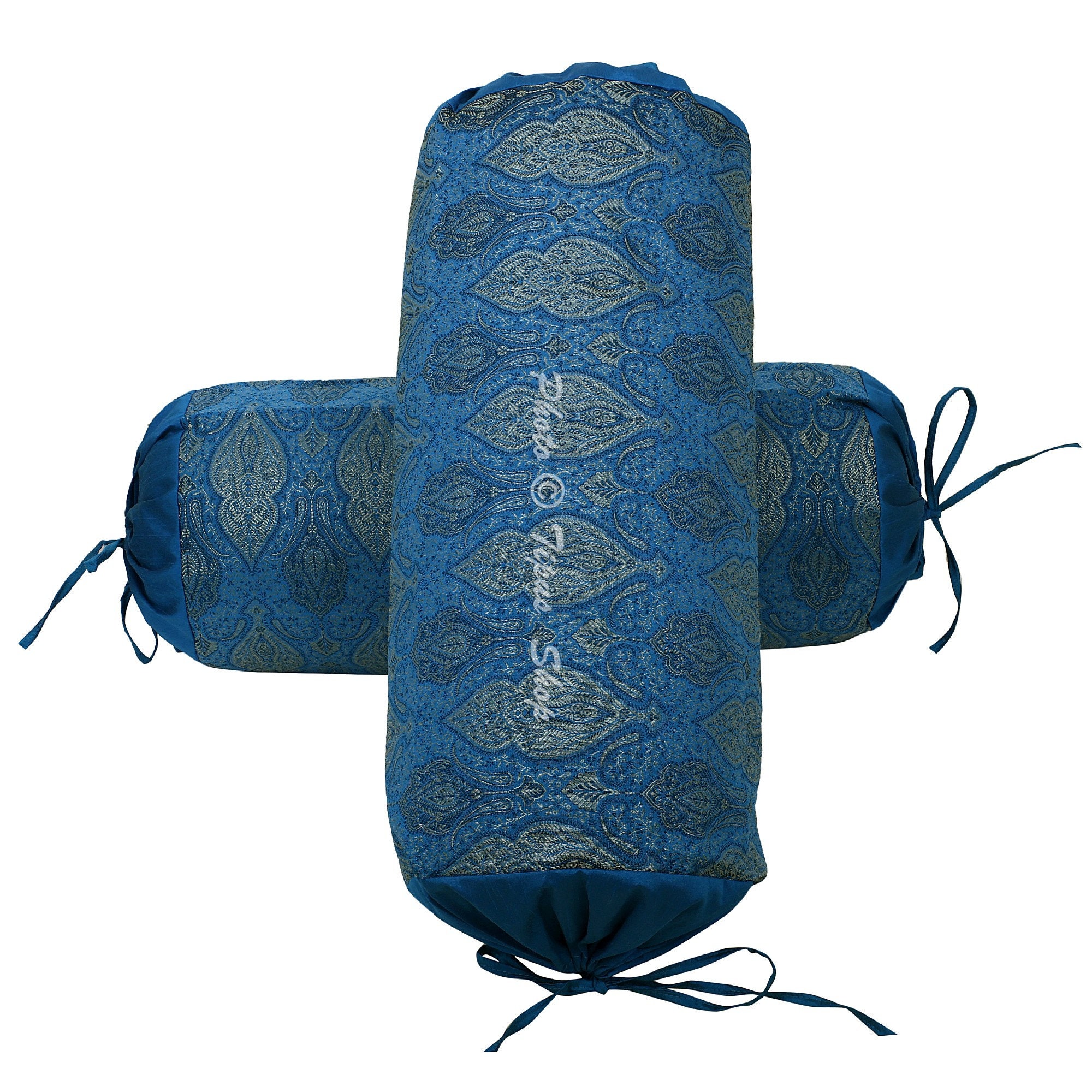 Indian Cylindrical Tube Pillow Bolster Pillow Covers Brocade Etsy