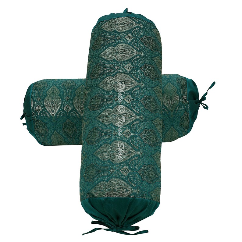 Indian Cylindrical Tube Pillow Bolster Pillow Covers Brocade Etsy