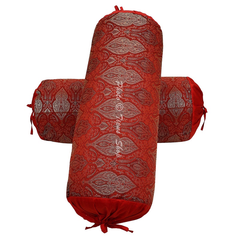 Indian Cylindrical Tube Pillow Bolster Pillow Covers Brocade Etsy UK