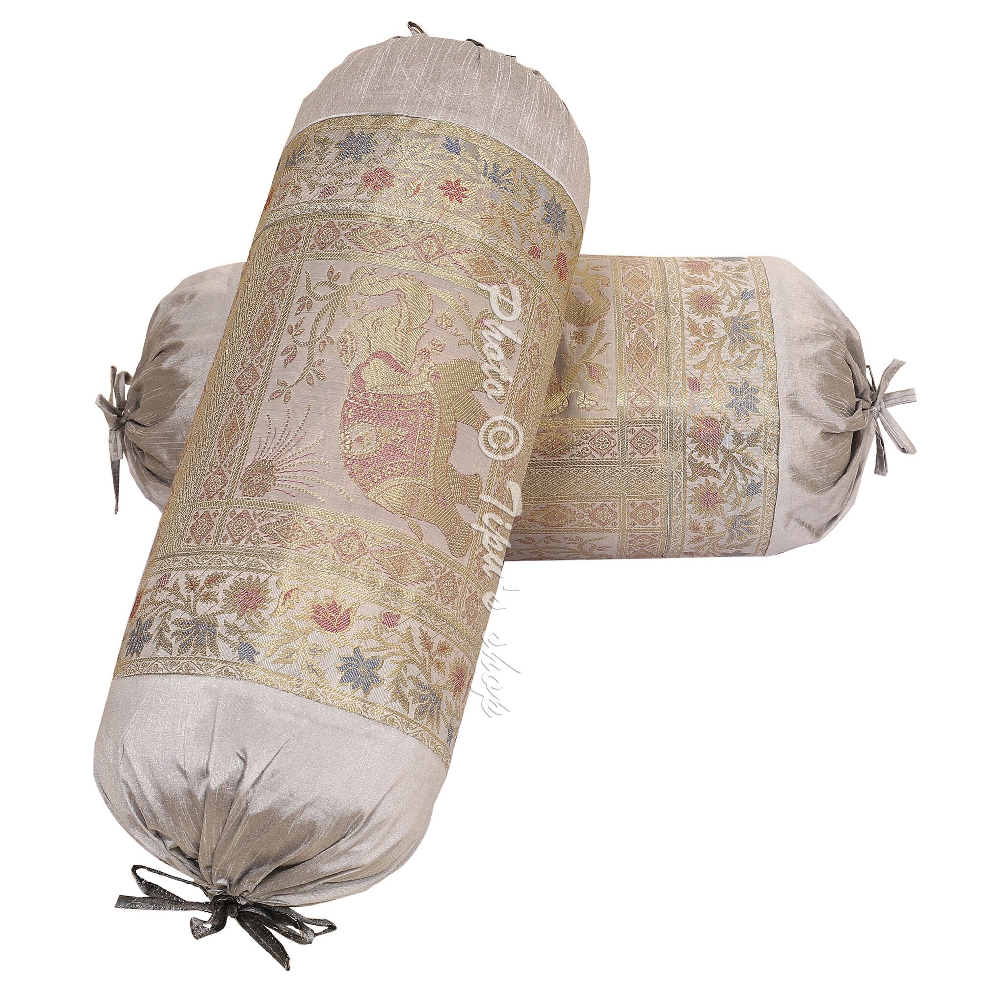 Indian Cylindrical Yoga Bolster Pillow Cover Polydupion Etsy