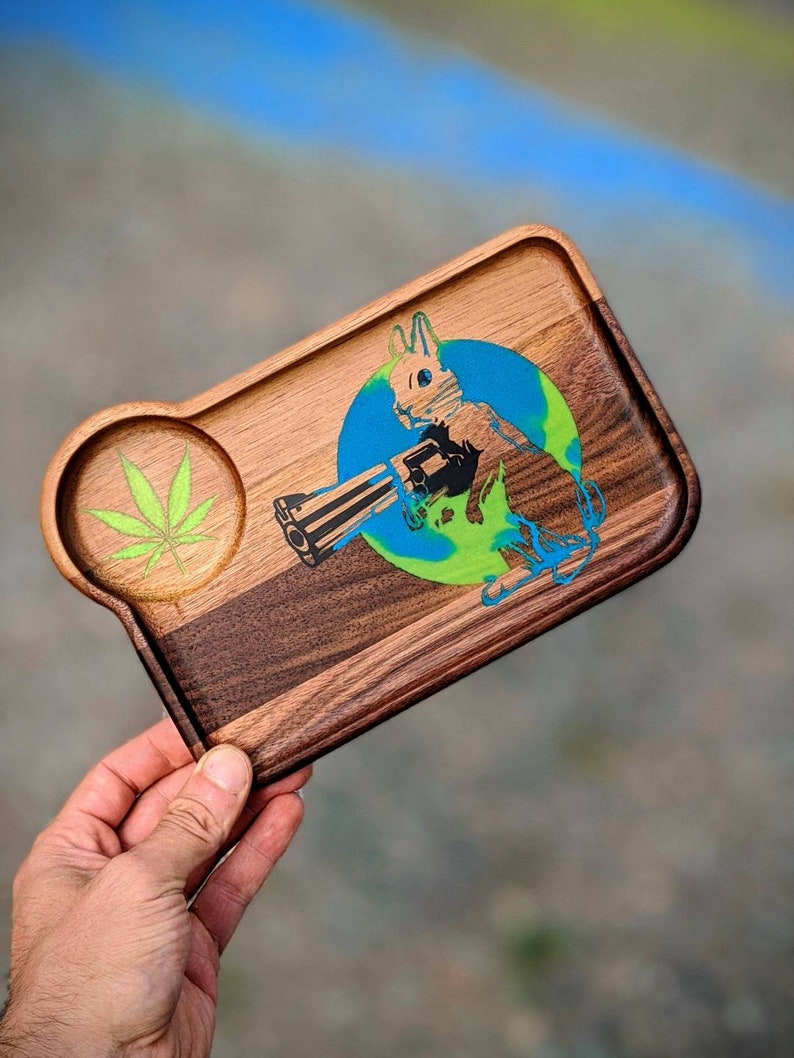 Handmade Wooden Rolling Tray V2 Etsy