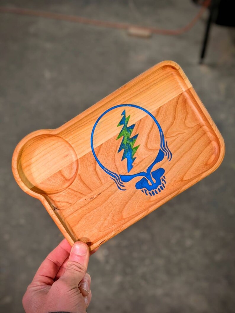 Handmade Wooden Rolling Tray V2 Etsy
