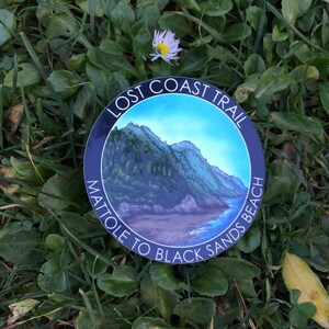 Lost Coast Trail Aufkleber, 3 Zoll wetterfest und langlebig, Wanderaufkleber, Abenteueraufkleber, Geschenk für Wanderer