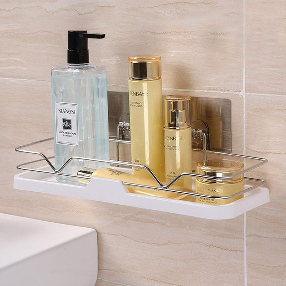 Adhesive Shower Caddy Bathroom Shelf Wall Organizer Floating