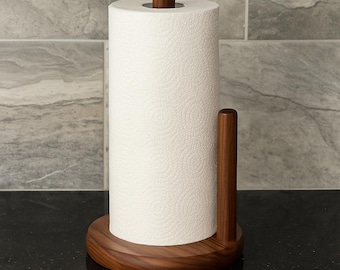Rosewood Paper Towel Holder: Standing Countertop Design
