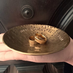 Customizable Hammered Bronze Bowl 8th, 19th, 21st and 22th Anniversary Handmade Bronze Bowl Traditional GIFT Meaningful Piece image 1