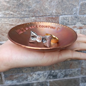 7 tally marks YEARS & COUNTING <3 | 4" Handmade Copper Bowl | 7th Anniversary | Traditional GIFT | Wedding Anniversary | Meaningful Piece