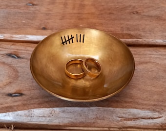 Customizable | Bronze Bowl | 8th, 19th Anniversary | 4'' Handmade Brushed Bronze Bowl | Traditional GIFT | Meaningful Piece