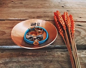 7 Years | 7 tally marks | 4'' Handmade Copper Bowl | Wedding or Dating Anniversary GIFT | Meaningful Piece | Christmas GIFT