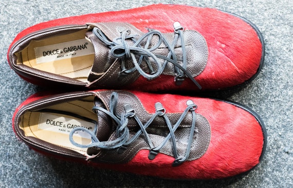 Men Shoes / Dolce & Gabbana / Red Antique Shoes /