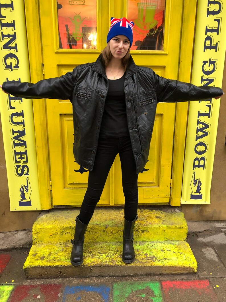 Italian Reportage R G A Black Leather Jacket