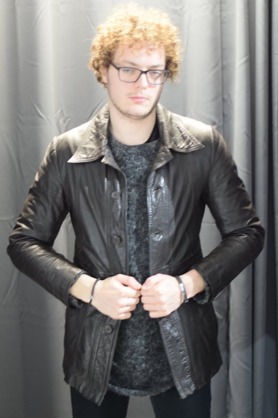Men Leather Jacket / Black Leather Jacket / Leathe