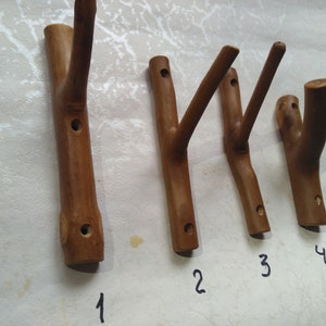 lot 3pcs. Natural Branch Wall Hooks, Branch Wall Hooks, handmade coat rack, Wooden Wall Hooks, Rustic Towel Hooks, Rustic Wooden Hook image 4