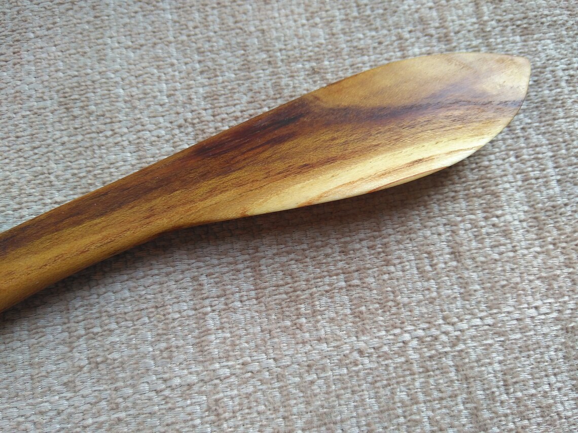 Carved Wooden Knife Spreader for Dips & Cheeses Acacia Wood Etsy