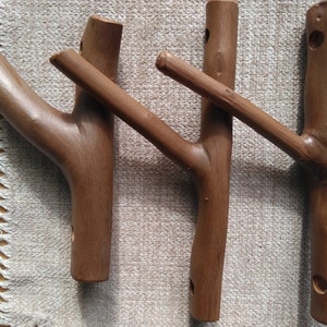 lot 3pcs. Natural Branch Wall Hooks, Branch Wall Hooks, handmade coat rack, Wooden Wall Hooks, Rustic Towel Hooks, Rustic Wooden Hook