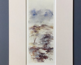 Wall Art Print 'Orient' from an original watercolor landscape painting by Oliver