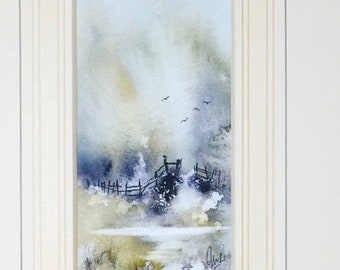 Original Watercolor landscape painting #5369