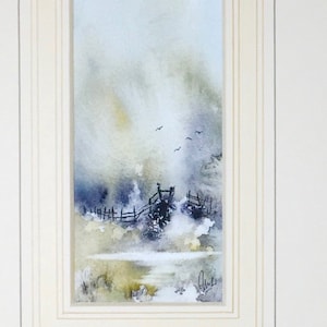Original Aquarell Landschaftsmalerei #5369