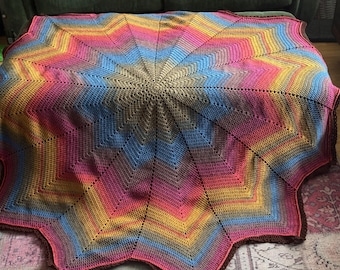 Rainbow 12 point Star Blanket