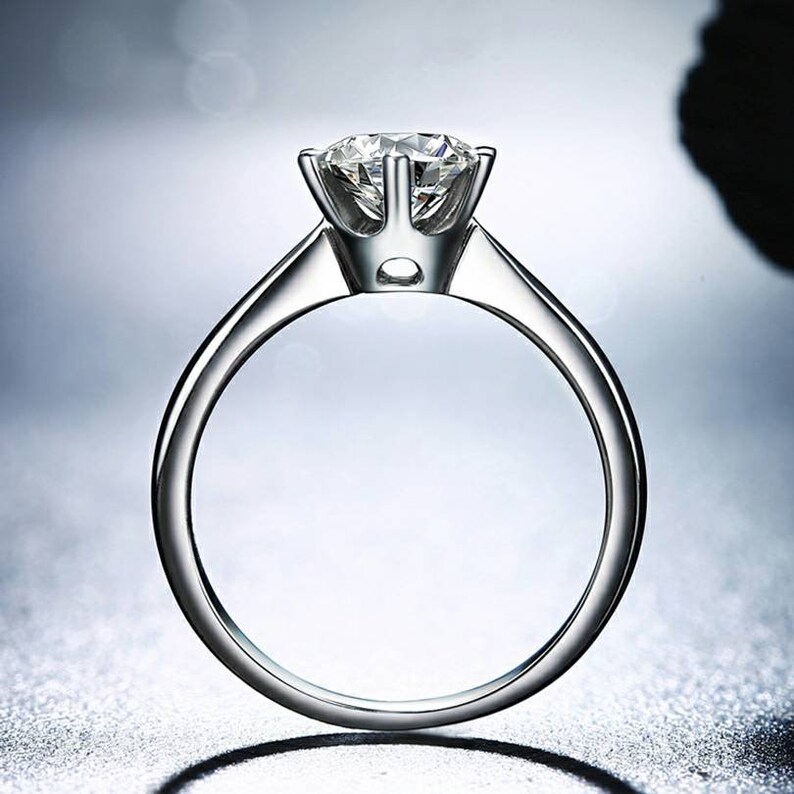 Moissanite Ring Personalized ring Unique Jewelry Wedding ring Engagement ring Vintage Jewelry Birthday gift Promise ring 1ct center stone