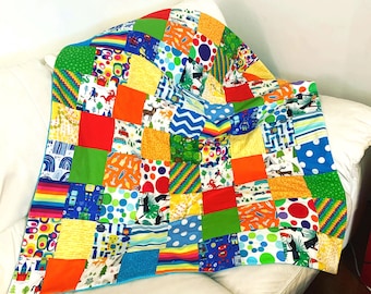 Baby Boy Quilt - Bright