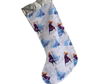 Blue Frozen Christmas Stocking