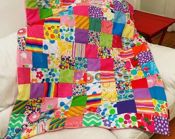 Baby Girl Quilt - Bright