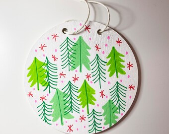 Handpainted Winter Forest Christmas Decoration