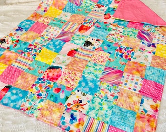 Baby Girl Quilt - Pastel