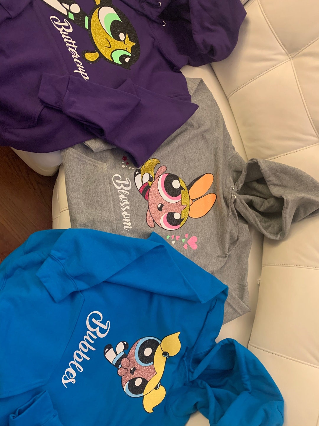 Blossom Powerpuff Girl Hoodie, Buttercup Powerpuff Girl Hoodie, Bubbles